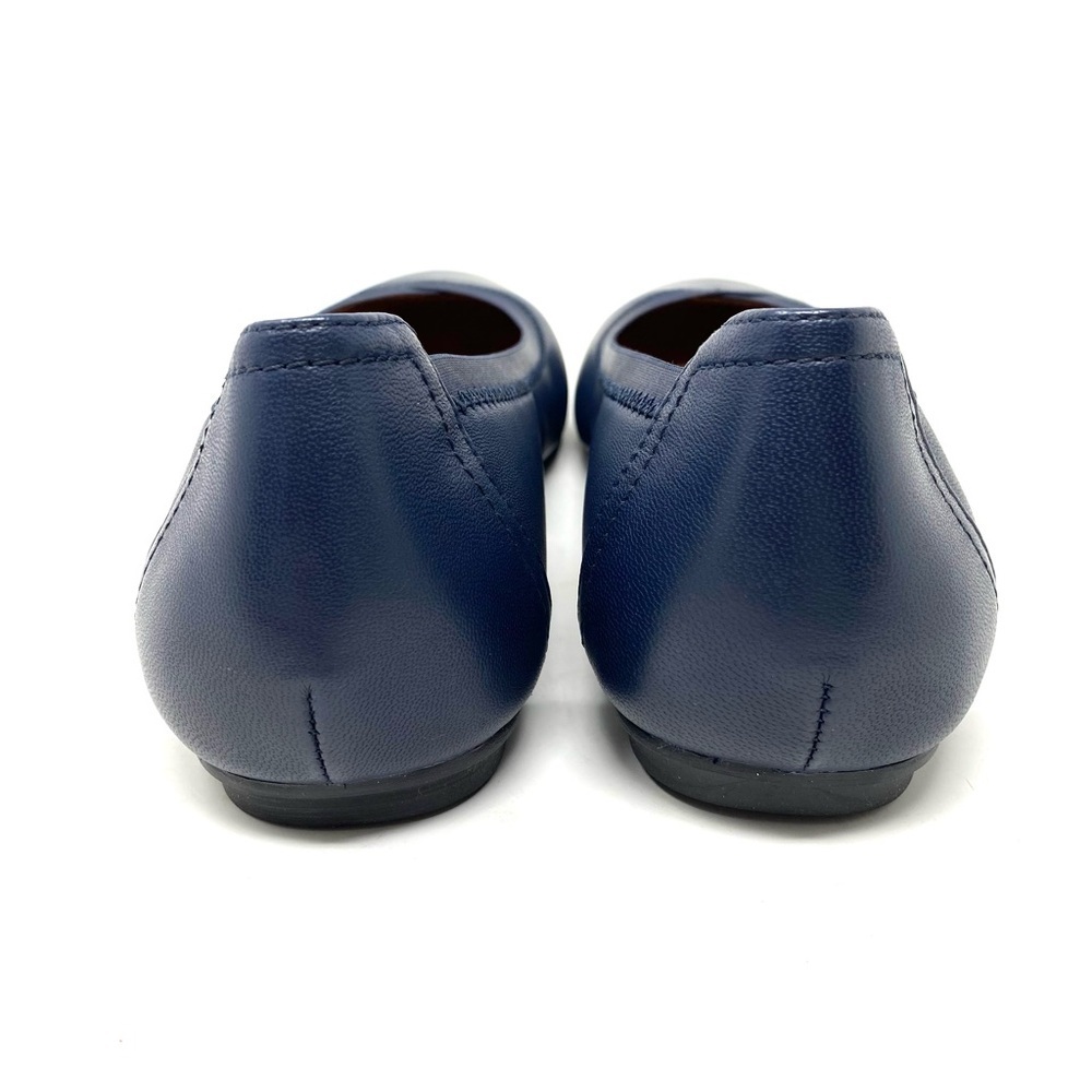 Vionic Spark Caroll Navy Leather Ballet Flats WIDE - Picture 4 of 8